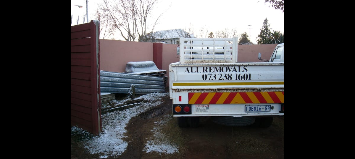 Truck loaded from the back